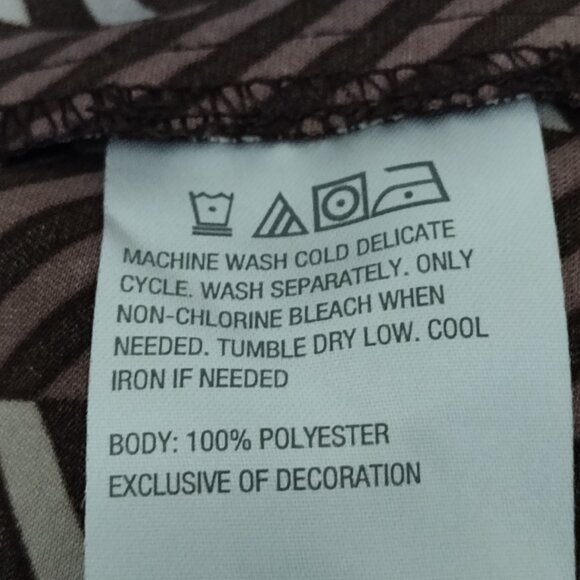 Iman: Long Sleeve Blouse, Size 2X, Brown/Tan - Picture 7 of 7